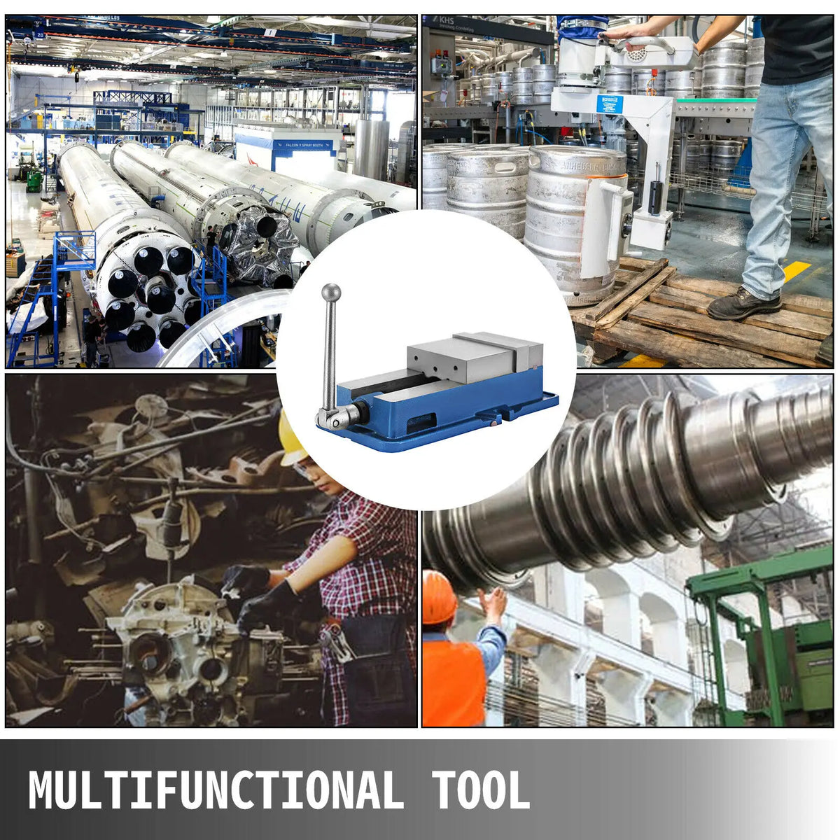 6'' Vise Precision Milling Vice 6 Inch Jaw Width Drill Press Vise Milling Drilling Machine Bench Clamp Clamping