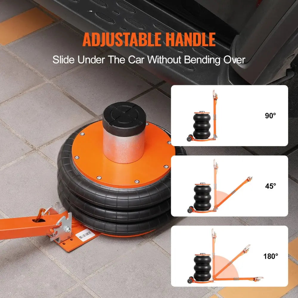 Air Jack Pneumatic Lifting Jack with Heightened Column & Adjustable Handle Easy-to-Lift & Space-Saving Jack