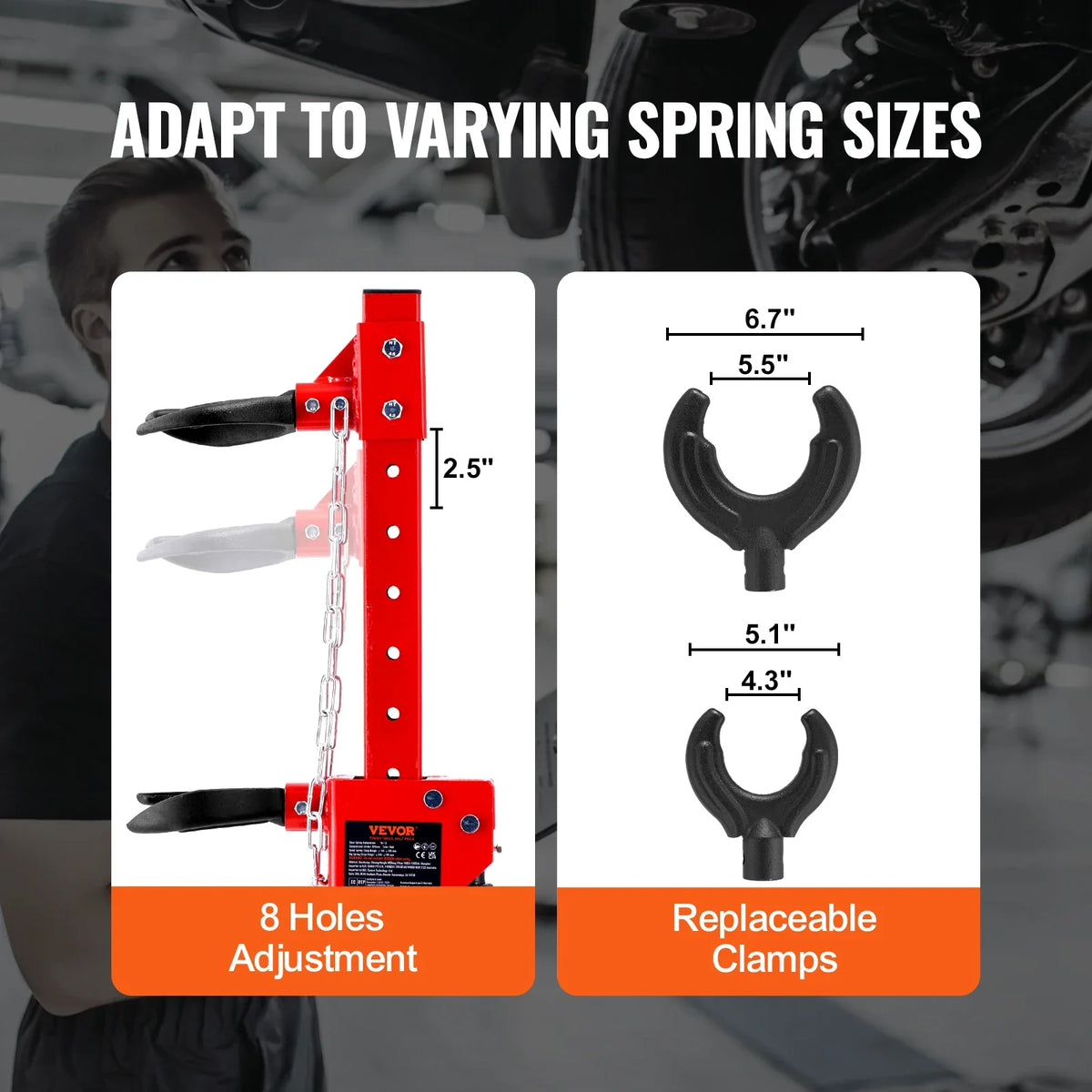 Strut Spring Compressor 4.5 Ton / 9920 LBS Hydraulic Jack 1 Ton Rated Compression Force Auto Strut Coil Spring Compressor