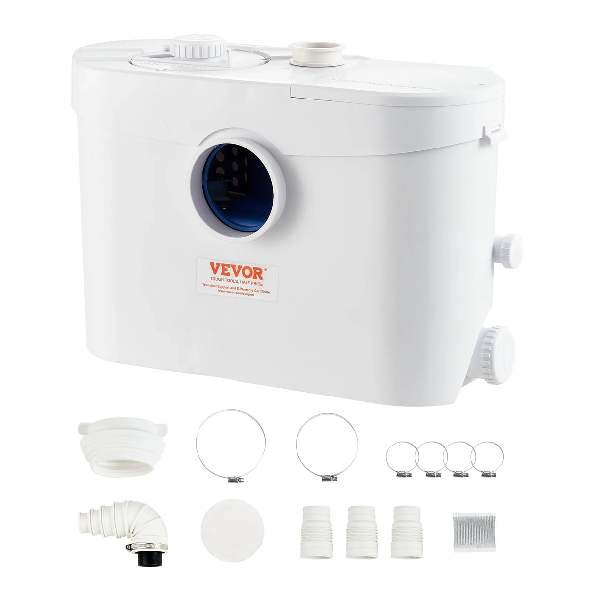 Macerator Pump 700W Head Macerator Sewerage Sump Pump with 3 Water Inlets Toilet/Kitchen/Sink/Waste Water Disposal Machine