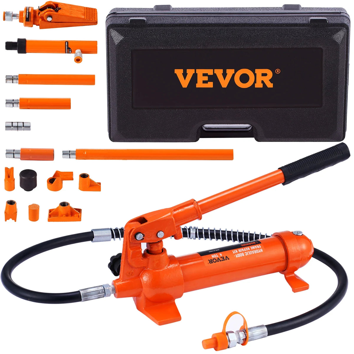 4/10/12/20 Ton Porta Power Kit,  Portable Hydraulic Jack with Storage Case for Automotive, Garage, Farm, Mechanic