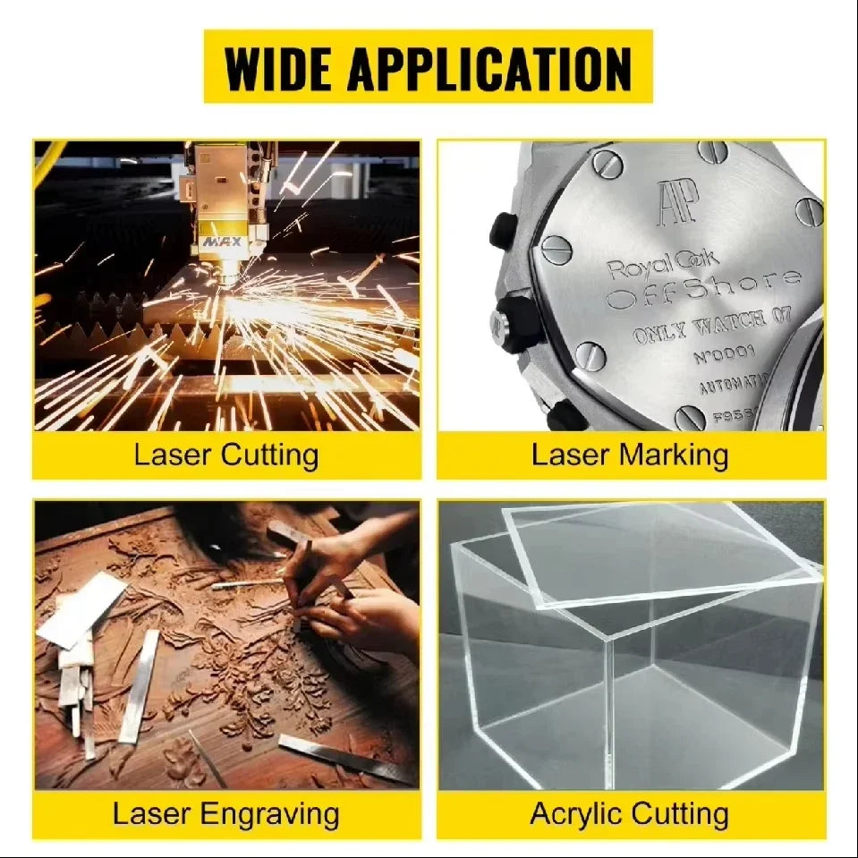 CO2 Laser Tube 40-150W 80mm Glass Dia, 700-1830mm Length High-Power Engraving Cutting Machine Long Service Life