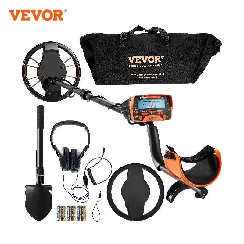Metal Detector for Adults & Kids 10Inch Waterproof Search Coil with LCD Display 7 Modes Adjustable 41''-52'' Aluminum Stem