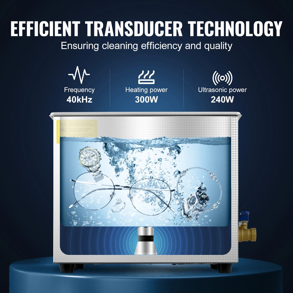 10L Ultrasonic Cleaner Machine Stainless Steel Ultrasonic Cleaning Machine Digital Heater Timer Jewelry Cleaning for Home
