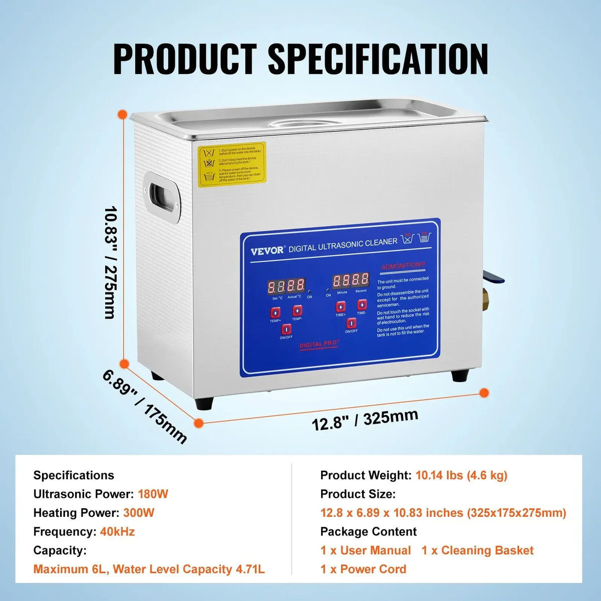 Ultrasonic Cleaner with Digital Timer - 2L to 30L Stainless Steel Tank for Jewelry, Glasses, Watches & Industrial Parts