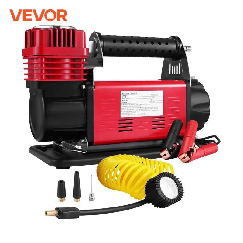 12V Portable Air Compressor Heavy Duty Car Inflator Pump 150PSI Single Cylinder RV Motorcycle Tire Air Pump Car Accessorie