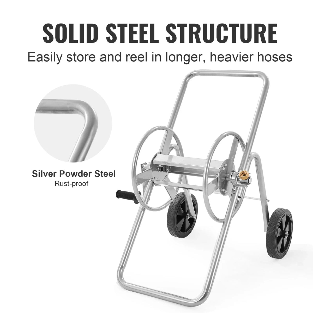 Hose Reel Cart  175 ft of 5/8’’ Hose (Hose Not Included) Garden Water Hose Carts Mobile Tools for Garden Yard Lawn