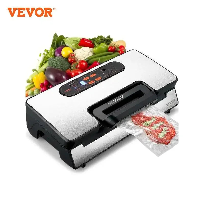 Vacuum Sealer Machine Food Preservation Storage Saver 90Kpa  for Dry Moist Food Storage Automatic and Manual Air Sealing
