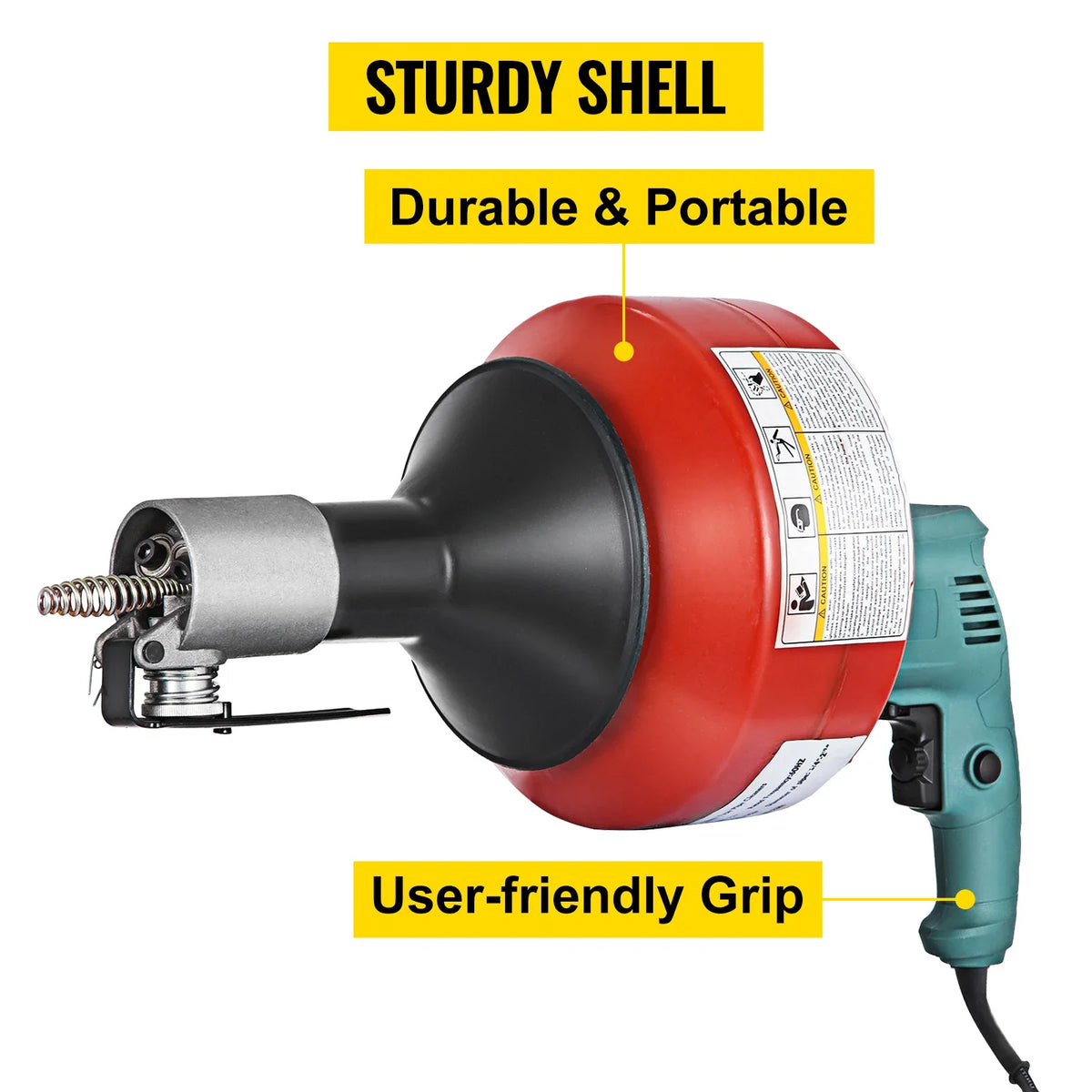 Handheld Electric Drain Cleaner 20-65 mm Manual Pipe Unblocker Kitchen Sink Toilet Sewer Dredge Cleaning Clogs Machine 8M