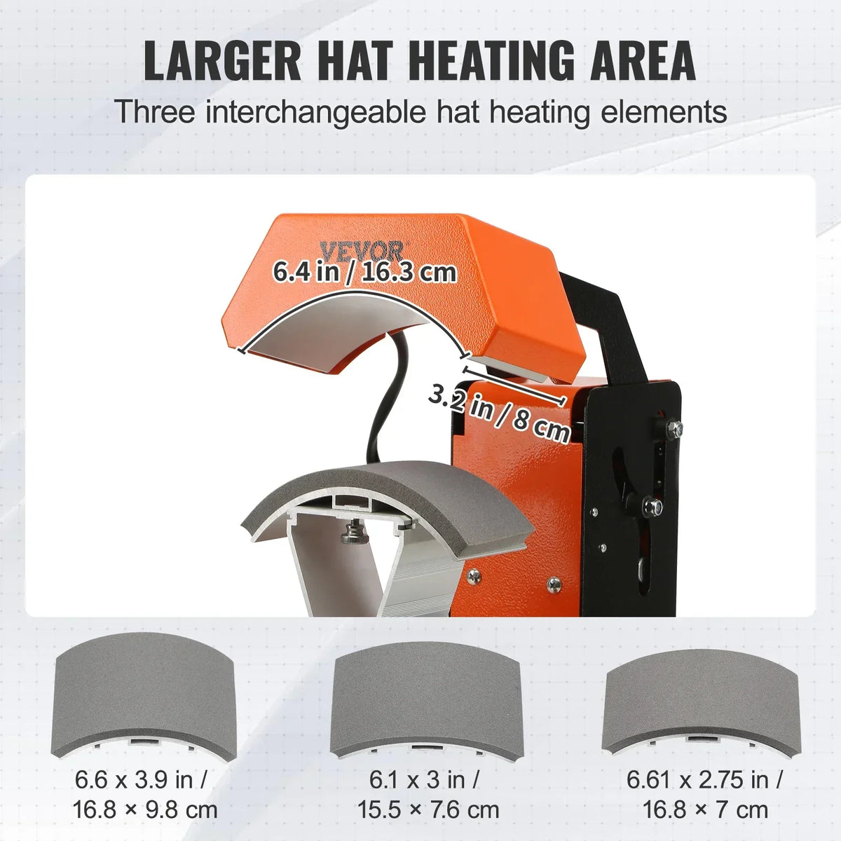 3-in-1 Auto Hat Heat Press 3pcs Interchangeable Platens Automatic Release Press Knob-Style Heat Transfer Printing for Caps