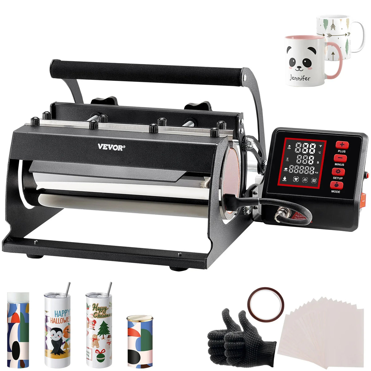 Tumbler Heat Press Machine 11-30oz Mug Press Tumbler Press with Temp and Time Setting for Sublimation Tumblers, Cups, Mugs