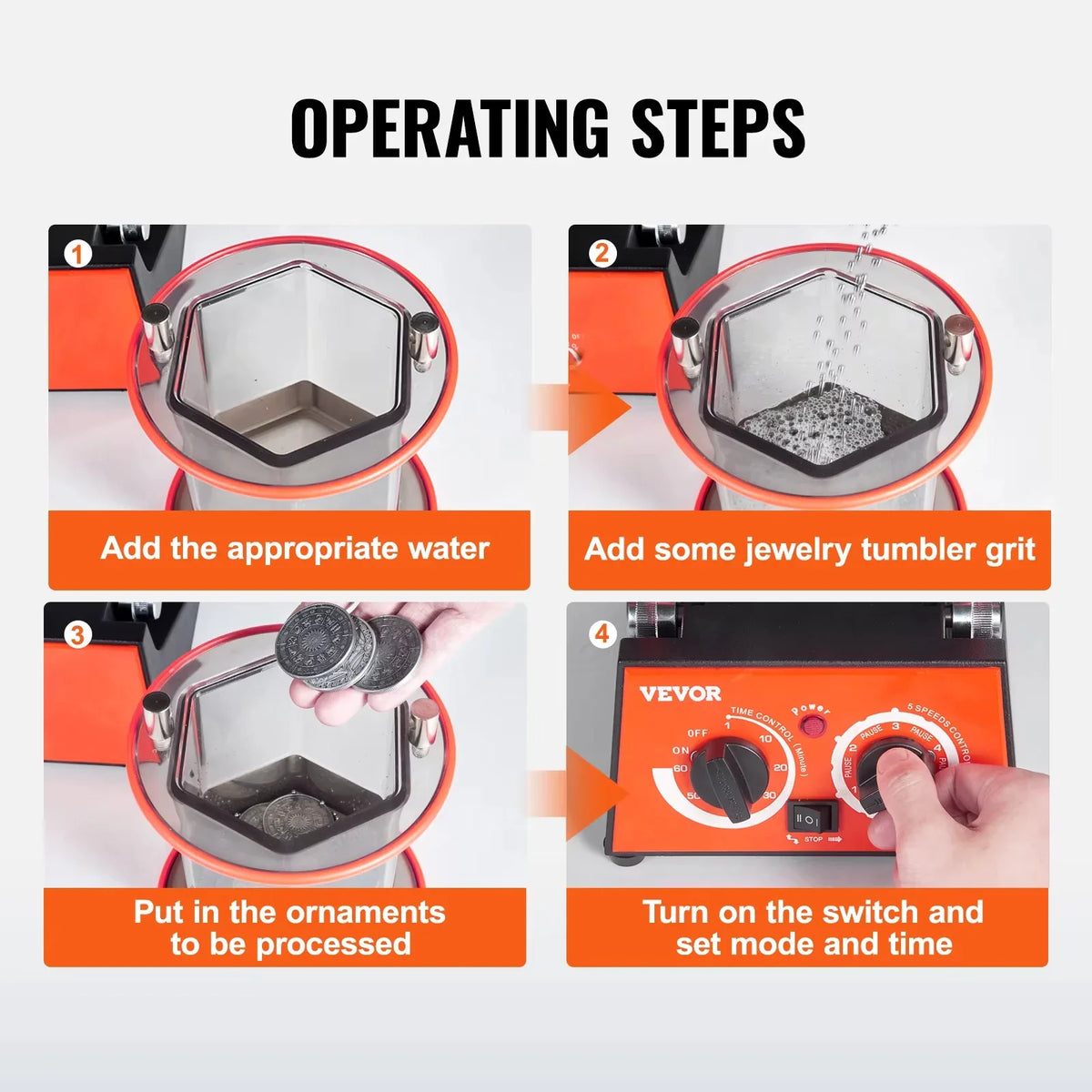 Rotary Tumbler 3kg 5kg Surface Polisher Jewelry Drum Polishing Machine Gem DIY Mini-Tumbler Finishing Tools