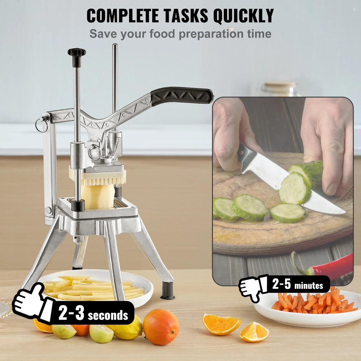 Commercial Vegetable Fruit Chopper 1/4″ 3/8″ 1/2″ Blade Heavy Duty Professional Food Dicer for Tomato Peppers Potato