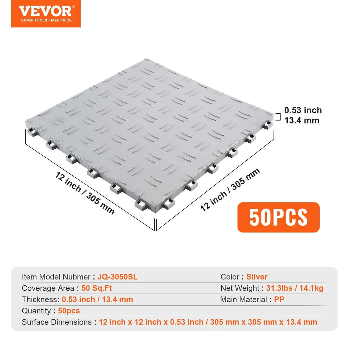 Garage Tiles Interlocking 25/50 Pack Garage Floor Covering Tiles, Non-Slip  Garage Flooring Tiles, for Garages, Basements