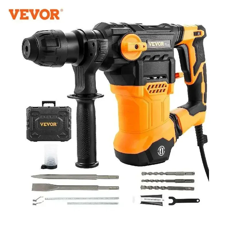 Rotary Hammer Drill  4 Modes SDS-Plus Corded Demolition Chipping Metal Concrete Breaker Jackhammer 1500W Max Drilling 32mm