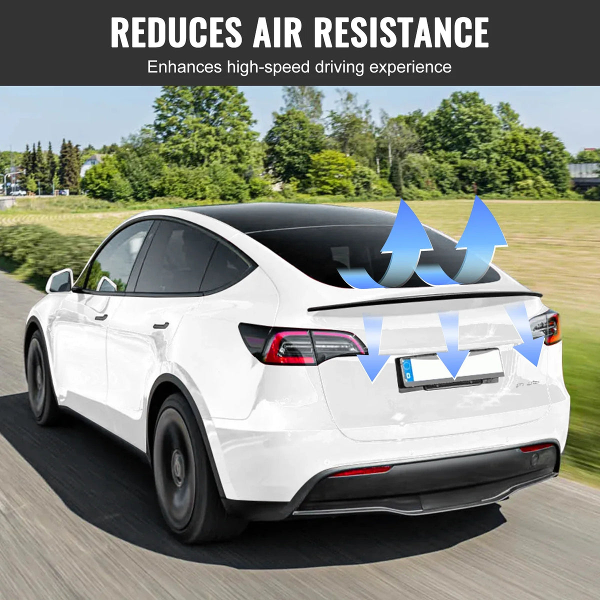 48.2/47.2 inch Spoiler Compatible with Tesla Model 3/Model Y, High Strength ABS Material, Racing Spoilers for Cars