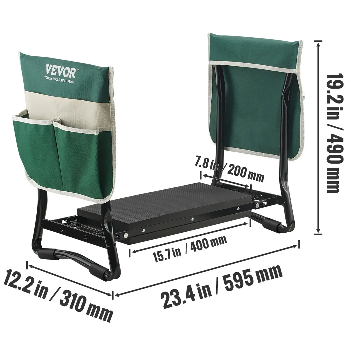 Garden Kneeler and Seat 330 lbs Load Capacity 8/10" EVA Wide Pad Foldable Garden Stool  Kneeling Bench for Gardening