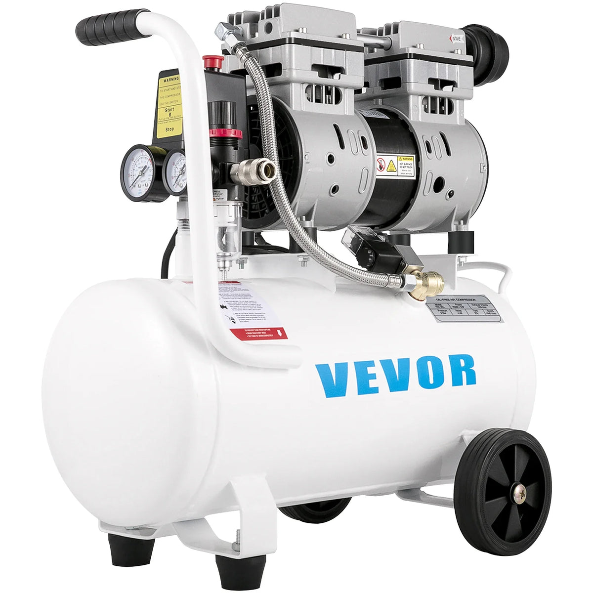 Air Compressor 6.6/11 Gal,Portable Air Compressor 1 HP, Oil Free Air Compressor Steel Tank 750W Ultra Quiet Compressor