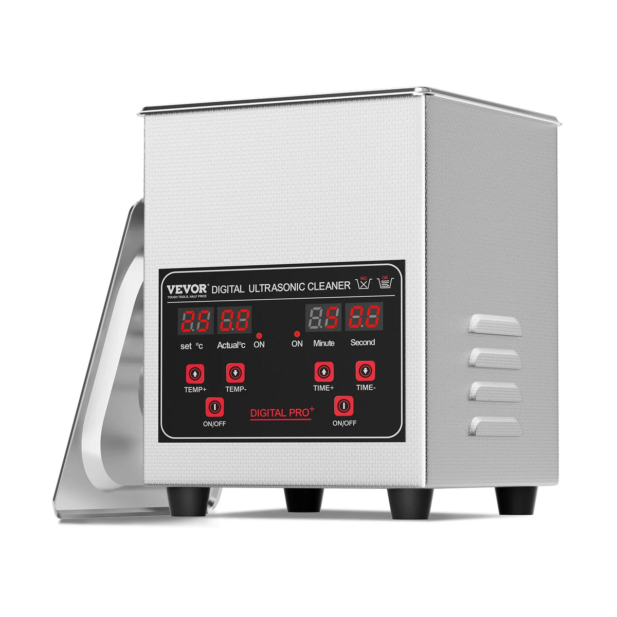 1.3L Ultrasonic Cleaner with Basket, 50W 40kHz Digital Cleaning Machine with Timer & Heater, for Watch Glasses Jewelry