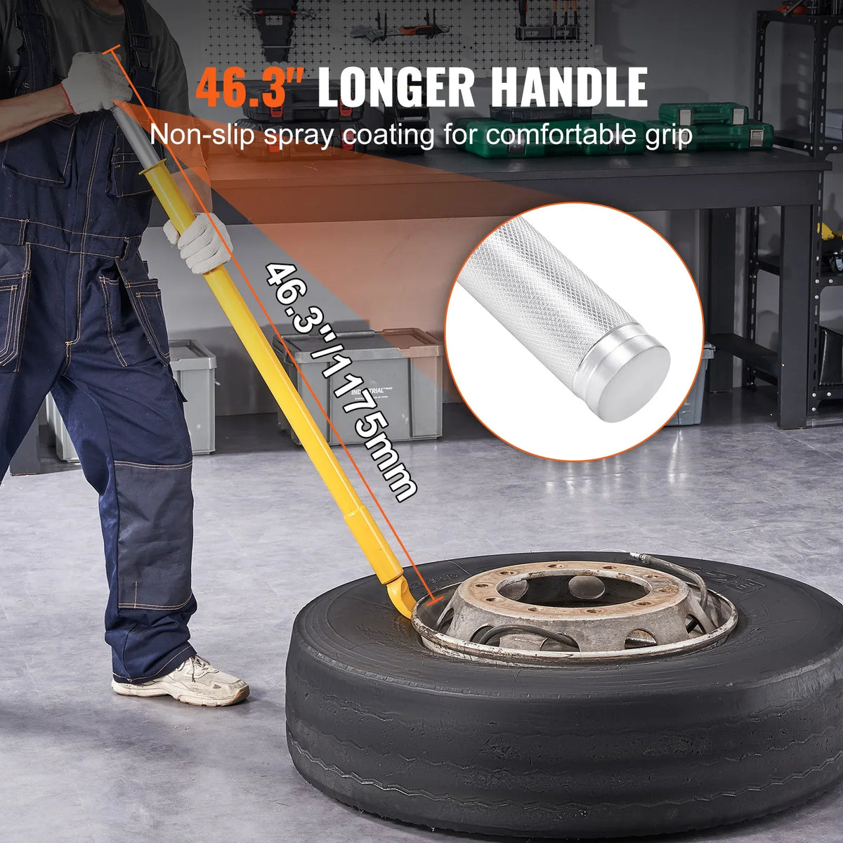 Tire Bead Breaker Slide Hammer  46.3" Length  Portable Tire Changing Sliding Impact for Car Truck Trailer Tire Removal
