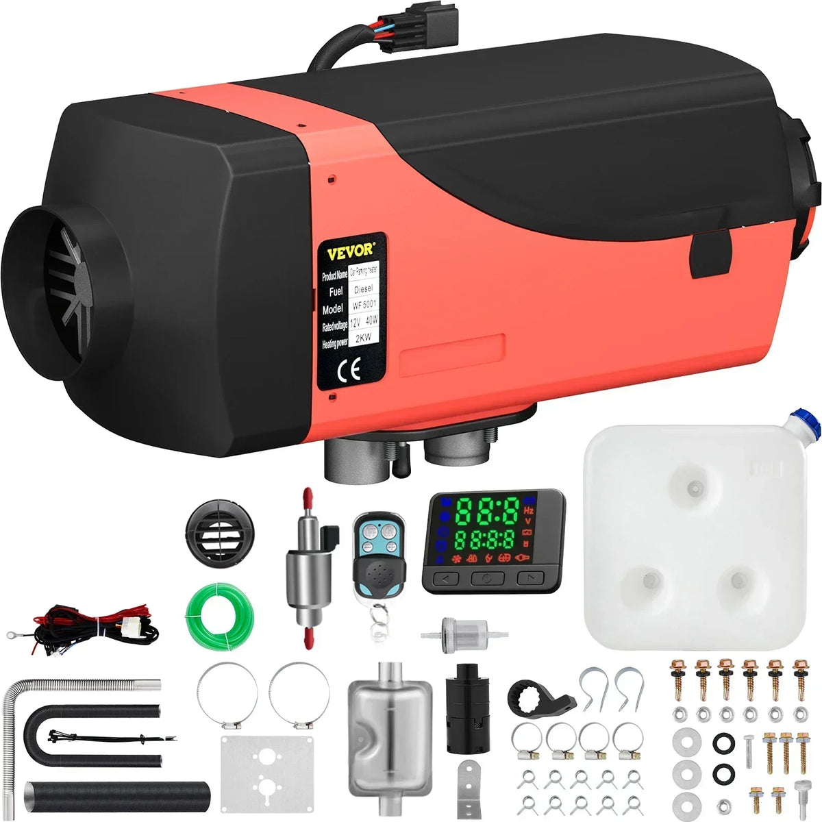 Car Heater Air Diesel Parking Heater 12V 2/5/8KW  LCD Switch Silencer Truck Boat Autos Portable Heat Installation