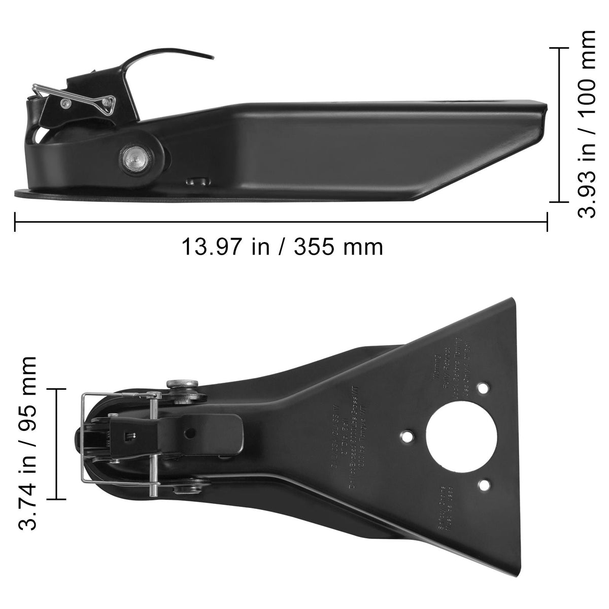 A-Frame Trailer Coupler, Fits 2-Inch Hitch Ball Size, 8000 lbs Towing Capacity, Heavy Duty Steel Coupler, Ideal for Towing Station Wagons, Pickup Trucks, SUVs, Campers, Black Coating Surface