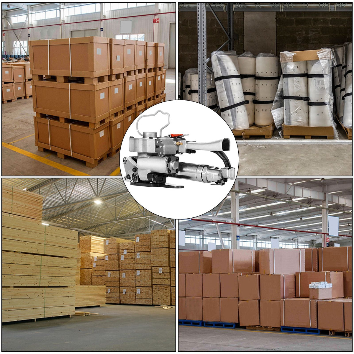 A19 Pneumatic Strapping Tool, 1/2\" to 3/4\" Hand Held Strapping Machine, Sealless Strapping Machine for PP PET Strapping
