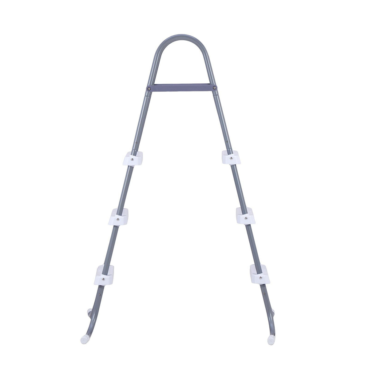 Above Ground Pool Ladder, 3-Step Steel A-Frame Swimming Pool Stairs for 42 in High Wall, 300 lbs Capacity Entry/Exit Steps with Secure Non-Slip Sturdy Wide Step, Easy Setup, Gray & White