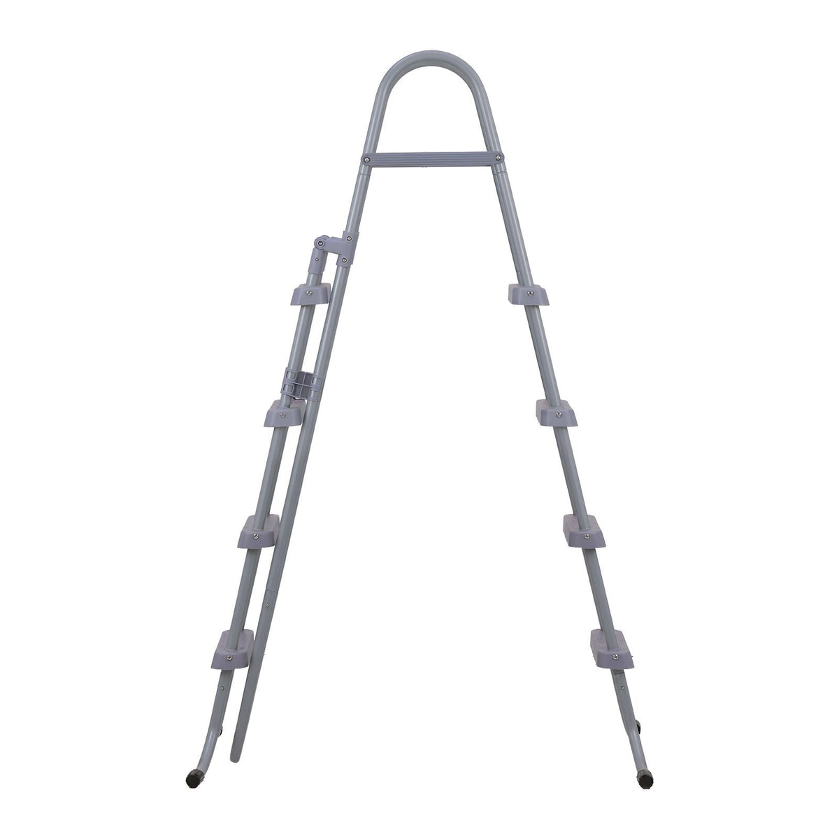 Above Ground Pool Ladder, 4-Step Steel A-Frame Swimming Pool Stairs for 52 in High Wall, 300 lbs Capacity Entry/Exit Steps with Secure Non-Slip Sturdy Wide Step, Easy Setup Outdoor, Gray