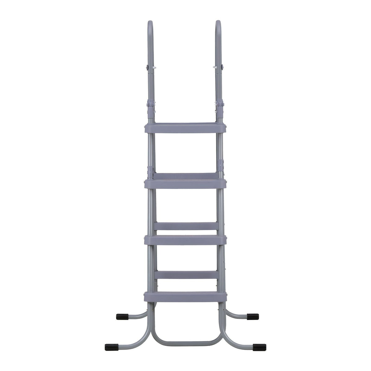 Above Ground Pool Ladder, 4-Step Steel A-Frame Swimming Pool Stairs for 52 in High Wall, 300 lbs Capacity Entry/Exit Steps with Secure Non-Slip Sturdy Wide Step, Easy Setup Outdoor, Gray