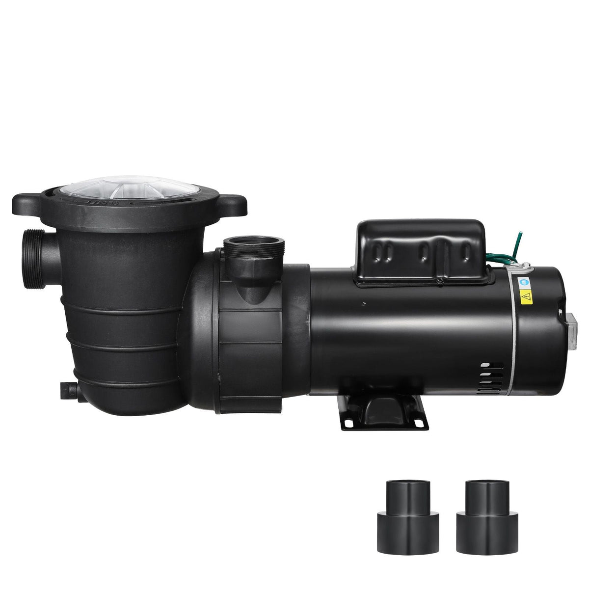 Above Ground Pool Pump, 1.5HP/0.35HP, Dual Speed Swimming Pool Pump, High 110 GPM 54 ft Lift, Low 52 GPM 14 ft Lift, 110V 3450 RPM with Strainer Basket, 122 Fahrenheit Max Water Temp
