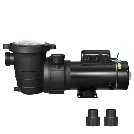 Above Ground Pool Pump, 1.5HP/0.35HP, Dual Speed Swimming Pool Pump, High 110 GPM 54 ft Lift, Low 52 GPM 14 ft Lift, 110V 3450 RPM with Strainer Basket, 122 Fahrenheit Max Water Temp