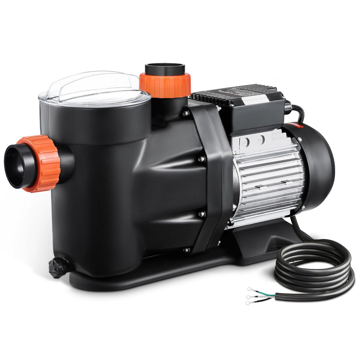 Above Ground Pool Pump, 3 HP, 149 GPM Max Flow Single Speed Swimming Pool Pump, 220V 3450 RPM 42 ft Max Head Lift with PP Shell Strainer Basket, 122 Fahrenheit Max Water Temp, No Plug