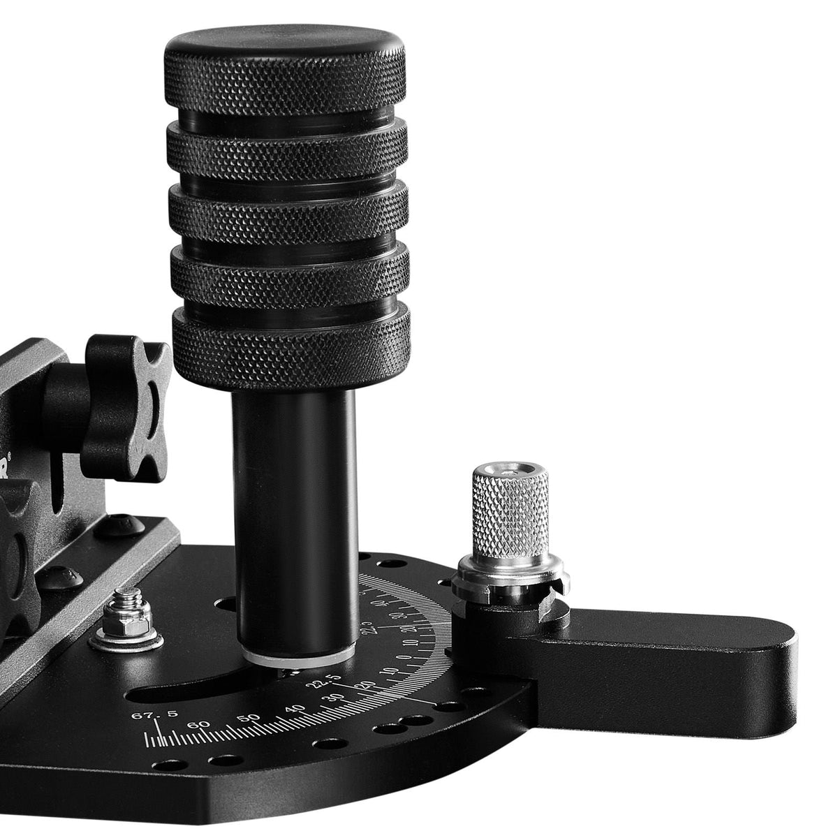 Accurate Miter Gauge, Fits Slots 3/4'' x 3/8'', Crafted from Aluminum Alloy, Features 15 Adjustable Angle Stops, Spring-Loaded Plunger & Detachable Disc, Ideal for Woodwork & Table Saws