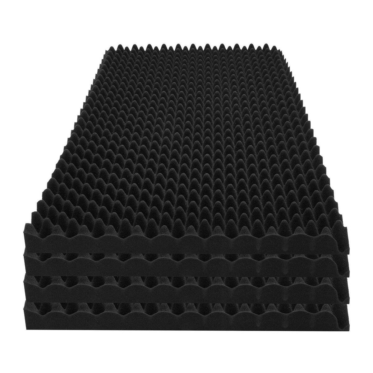 Acoustic Foam Panels, 2 Pack 48 x 24 x 2 inches, Egg Designed Soundproof Wall Panels,Fire-Resistant Acoustic Panels,Sound Dampening Absorbing Panels for Studio Wall and Ceiling,Black