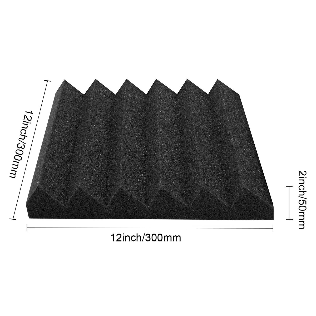 Acoustic Foam Panels, 36 Pack 12 x 12 x 2 inches, High Density Soundproof Wall Panels,Fire-Resistant Acoustic Panels,Sound Dampening Absorbing Panels for Studio Wall and Ceiling,Black