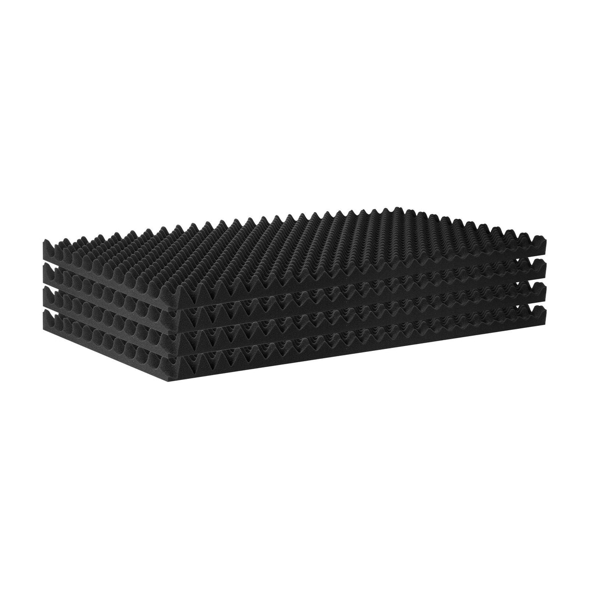 Acoustic Foam Panels, 4 Pack 48 x 24 x 2 inches, Egg Designed Soundproof Wall Panels,Fire-Resistant Acoustic Panels,Sound Dampening Absorbing Panels for Studio Wall and Ceiling,Black