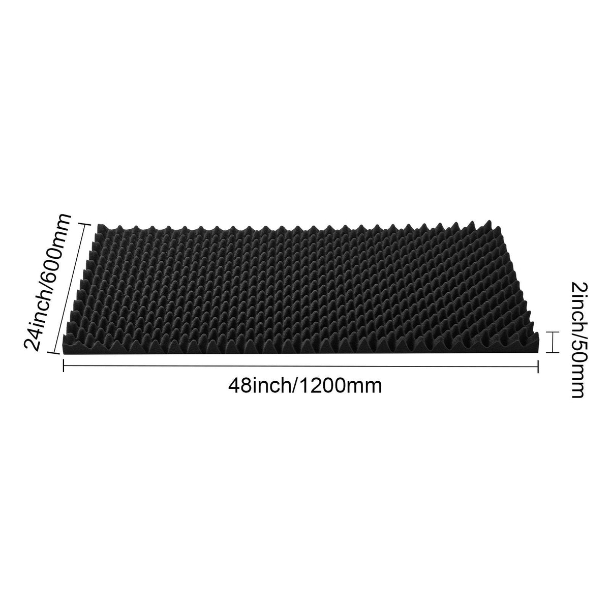 Acoustic Foam Panels, 4 Pack 48 x 24 x 2 inches, Egg Designed Soundproof Wall Panels,Fire-Resistant Acoustic Panels,Sound Dampening Absorbing Panels for Studio Wall and Ceiling,Black