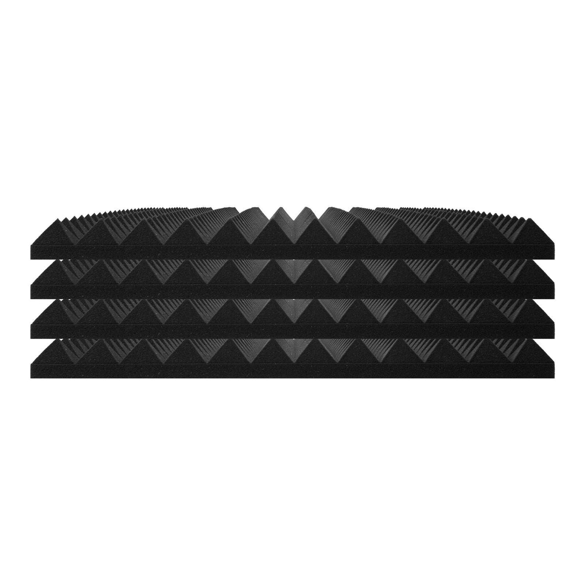 Acoustic Foam Panels, 4 Pack 48 x 24 x 2 inches, Pyramid Designed Soundproof Wall Panels,Fire-Resistant Acoustic Panels,Sound Dampening Absorbing Panels for Studio Wall and Ceiling,Black