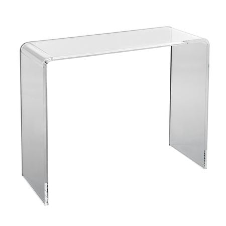 Acrylic Console Table, Clear Acrylic End Table, Transparent Acrylic Side Table 37.95x15x29.13 inch, for Foyer, Living Room, Dining Room
