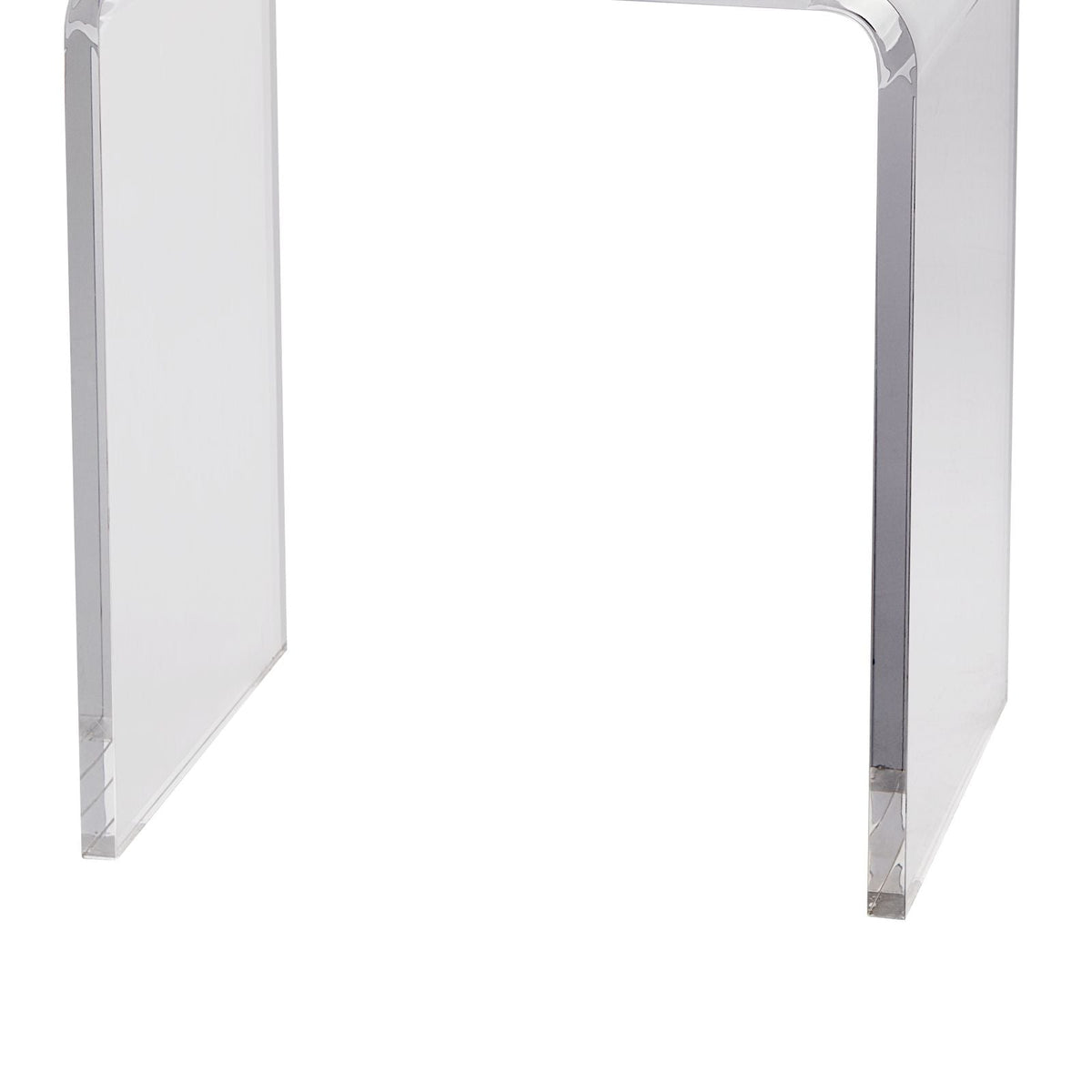 Acrylic End Table, 2 pcs C-Shaped Lucite Side Tables, Clear Acrylic Side Table for Drink, Food, Snack used in Living Room, Bedroom, and Study
