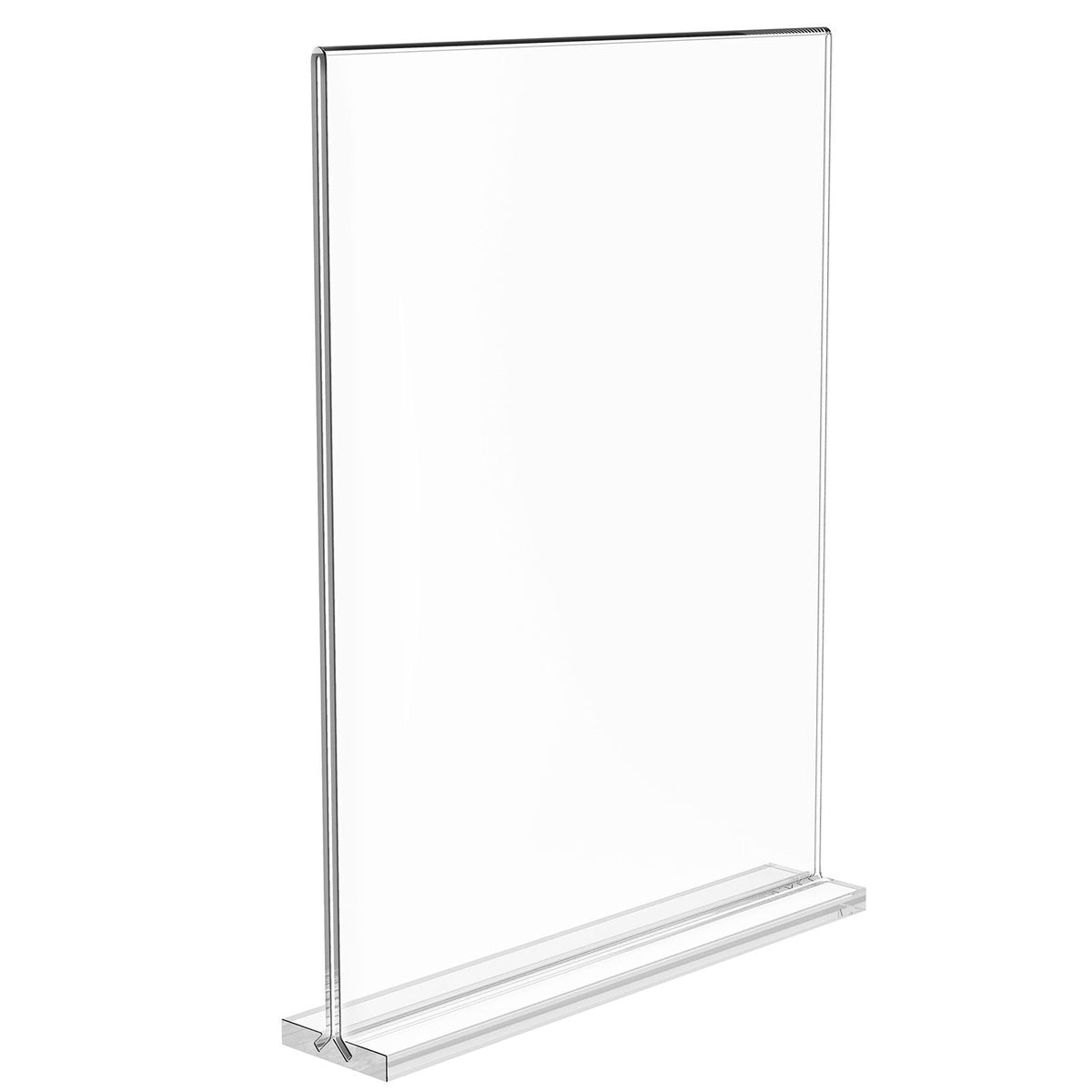 Acrylic Sign Holder, 6 Pack 8.5 x 11-inch Brochure Display Holders, T-Shape Double Sided Display Sign Stand, Clear Acrylic Table Menu Photo Paper Holder for Restaurant Office Wedding Bar