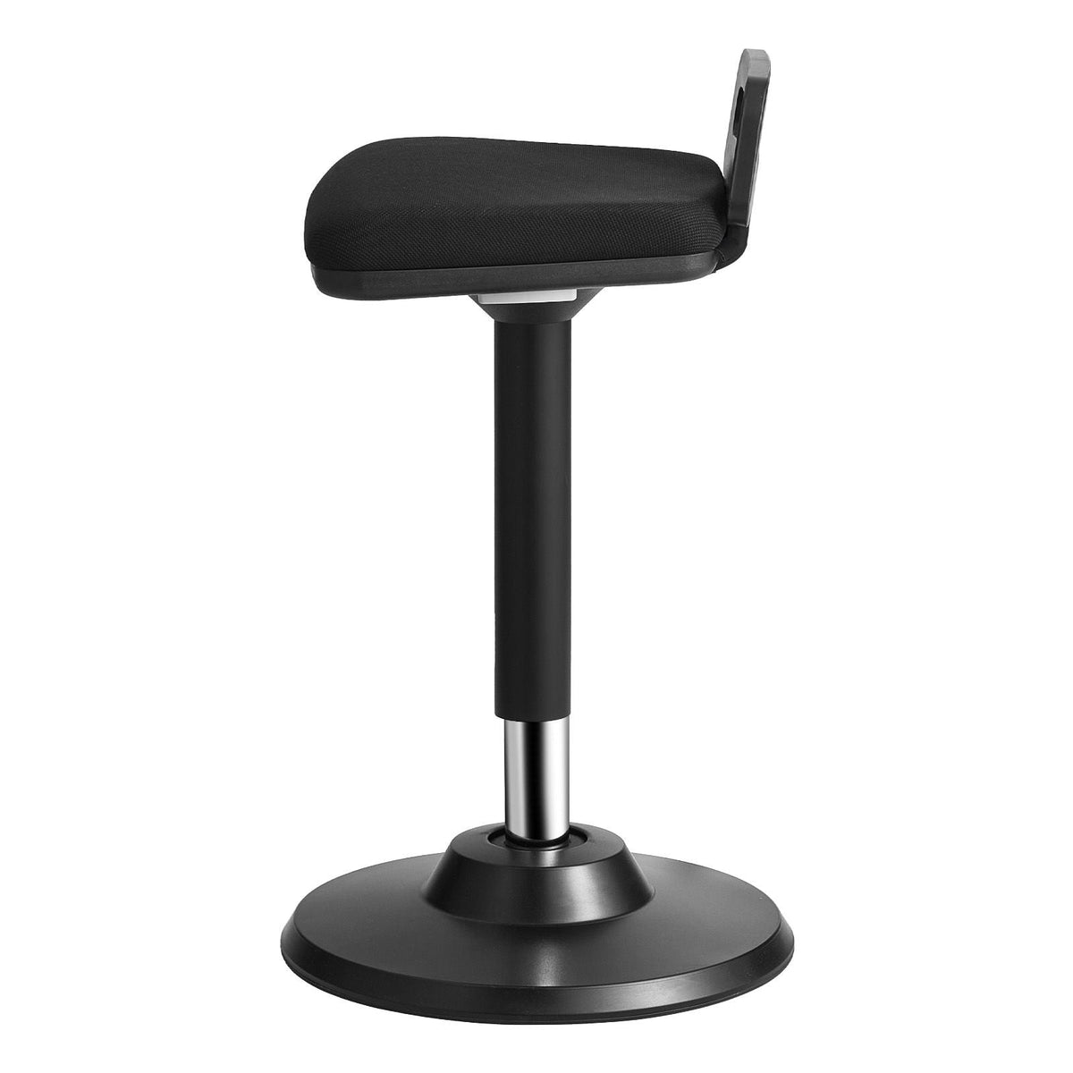 Active Chair with Handle, Height-Adjustable (24.6-34.4") Wobble Chair Made of Elastic Fabric & 45 mm Foam, Ideal for Schools, Office and Home, 8° Tilt Angle, Age 12-18, Black