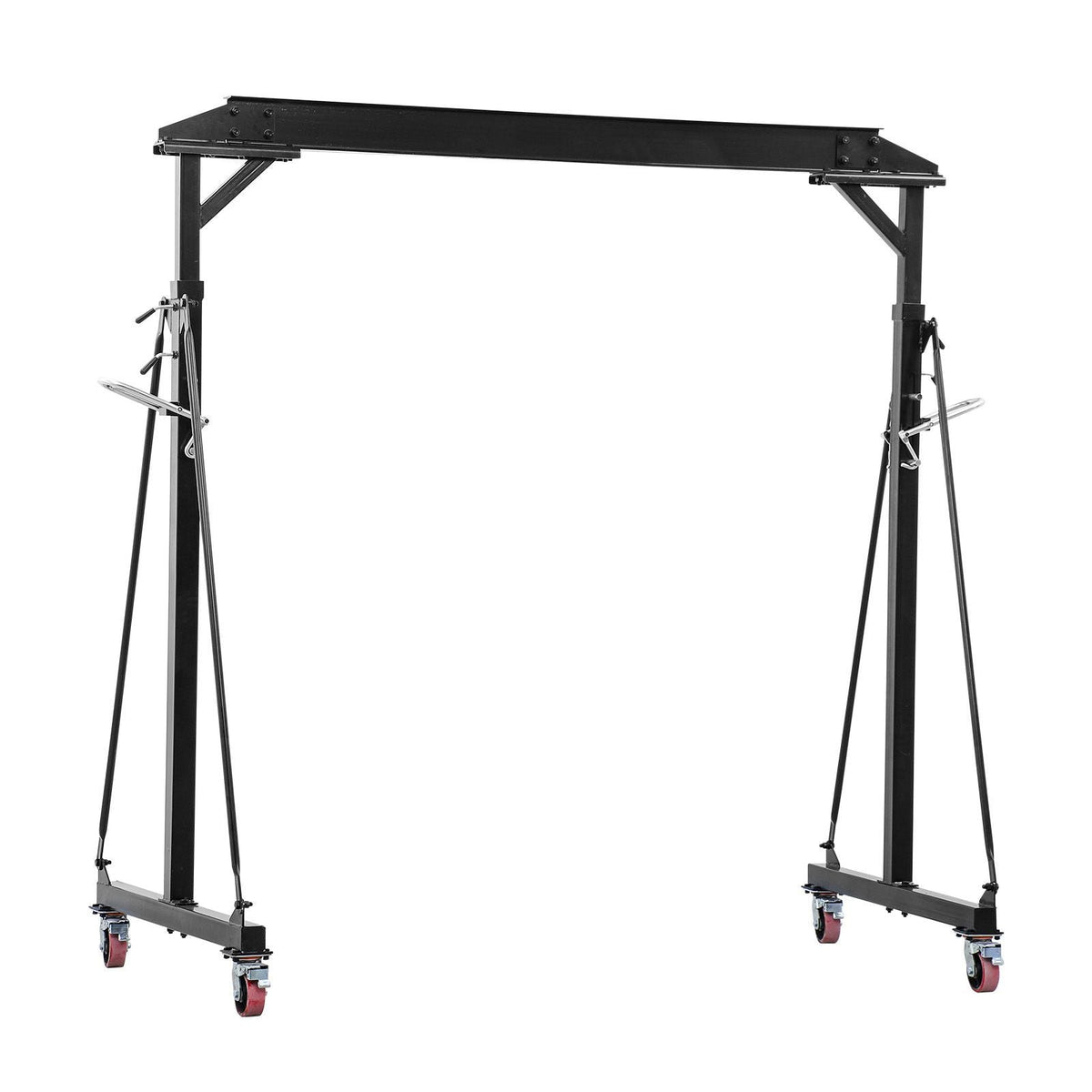 Adjustable Gantry Crane, 2200 lbs Capacity, Portable Shop Lift Hoist with 95.7" to 142.9" Height Adjustable, Locking Wheels, Steel Construction, for Factory, Warehouse, Auto Repair, Frame Only