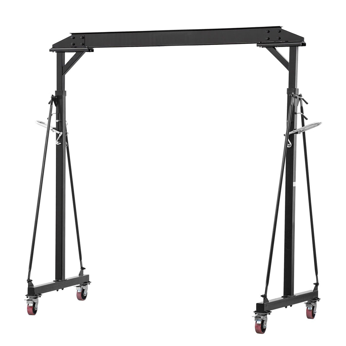 Adjustable Gantry Crane, 2200 lbs Capacity, Portable Shop Lift Hoist with 95.7" to 142.9" Height Adjustable, Locking Wheels, Steel Construction, for Factory, Warehouse, Auto Repair, Frame Only