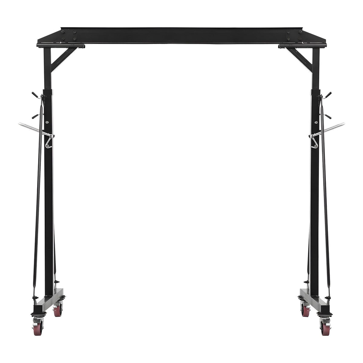Adjustable Gantry Crane, 2200 lbs Capacity, Portable Shop Lift Hoist with 95.7" to 142.9" Height Adjustable, Locking Wheels, Steel Construction, for Factory, Warehouse, Auto Repair, Frame Only