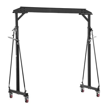 Adjustable Gantry Crane, 2200 lbs Capacity, Portable Shop Lift Hoist with 95.7" to 142.9" Height Adjustable, Locking Wheels, Steel Construction, for Factory, Warehouse, Auto Repair, Frame Only