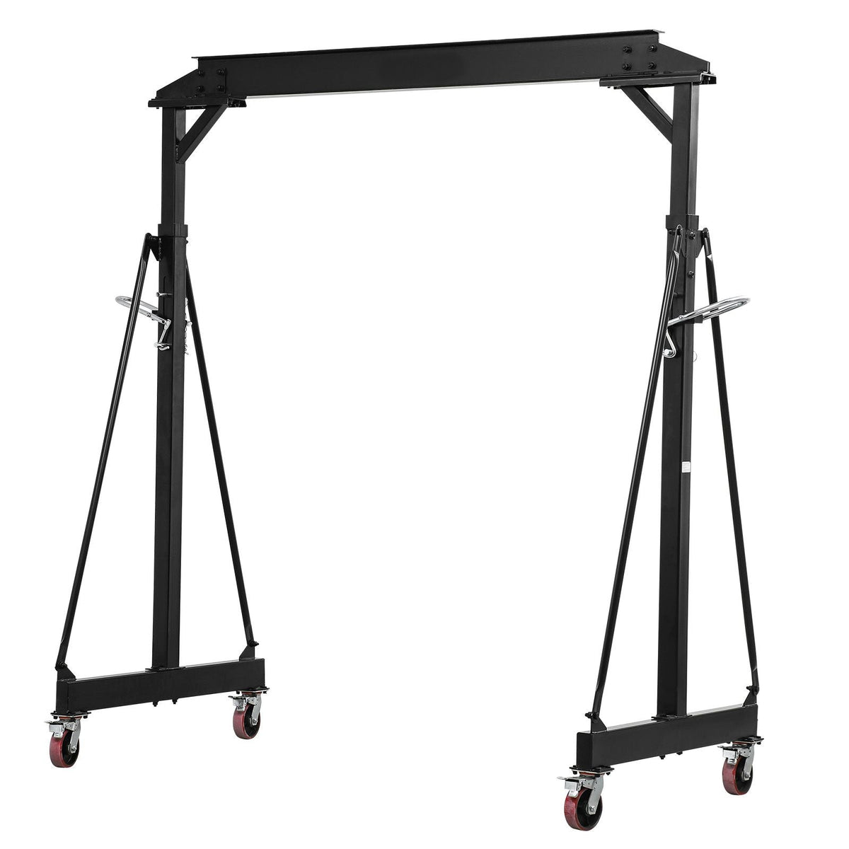 Adjustable Gantry Crane, 4400 lbs Capacity, Portable Shop Lift Hoist with 98.8" to 146.1" Height Adjustable, Locking Wheels, Steel Construction, for Factory, Warehouse, Auto Repair, Frame Only