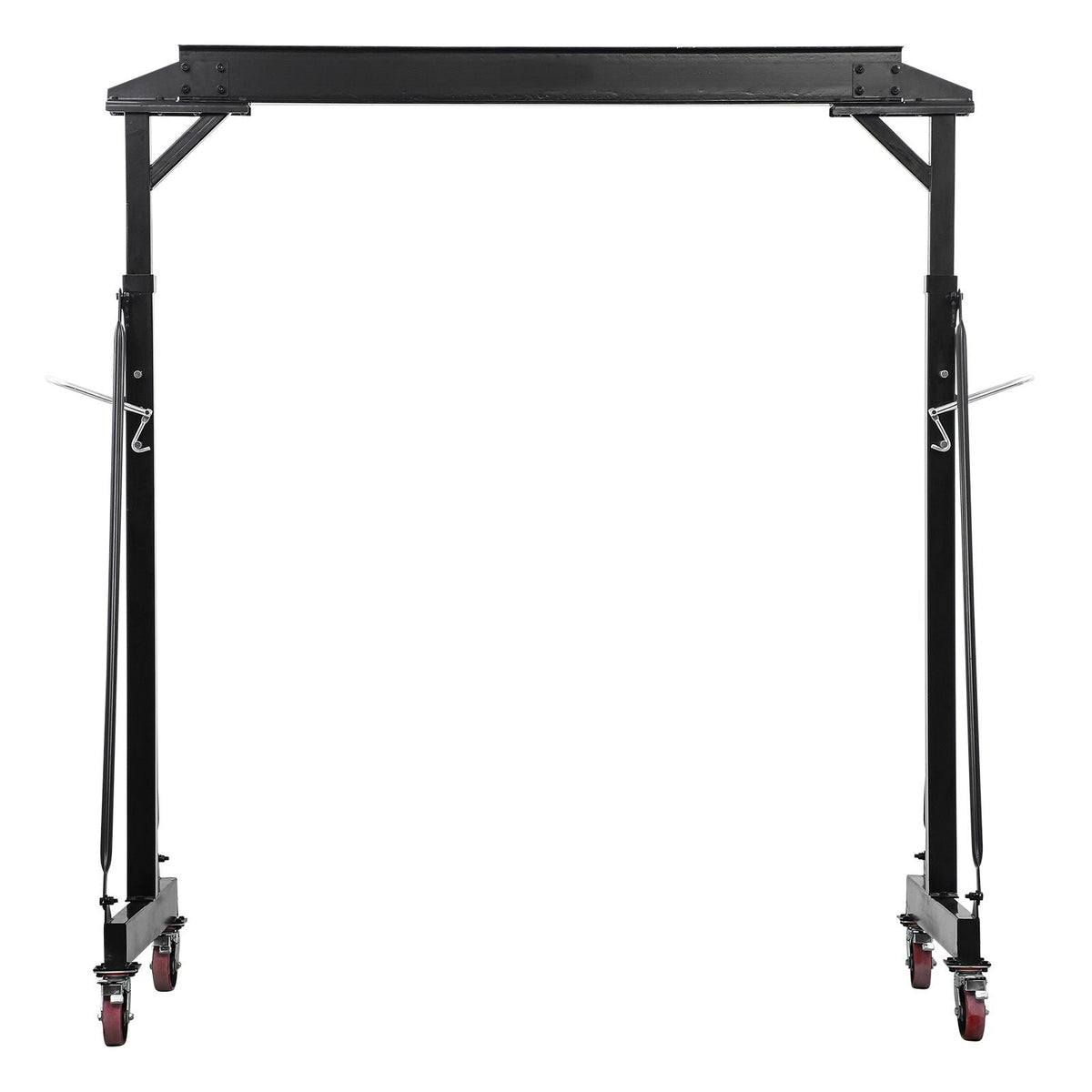 Adjustable Gantry Crane, 4400 lbs Capacity, Portable Shop Lift Hoist with 98.8" to 146.1" Height Adjustable, Locking Wheels, Steel Construction, for Factory, Warehouse, Auto Repair, Frame Only