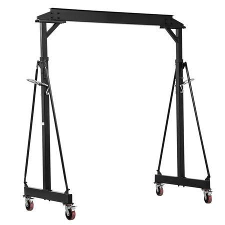 Adjustable Gantry Crane, 4400 lbs Capacity, Portable Shop Lift Hoist with 98.8" to 146.1" Height Adjustable, Locking Wheels, Steel Construction, for Factory, Warehouse, Auto Repair, Frame Only